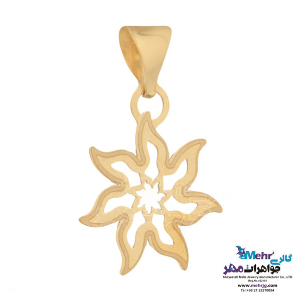 نیم ست طلا - آویز و گوشواره - طرح خورشیدی
