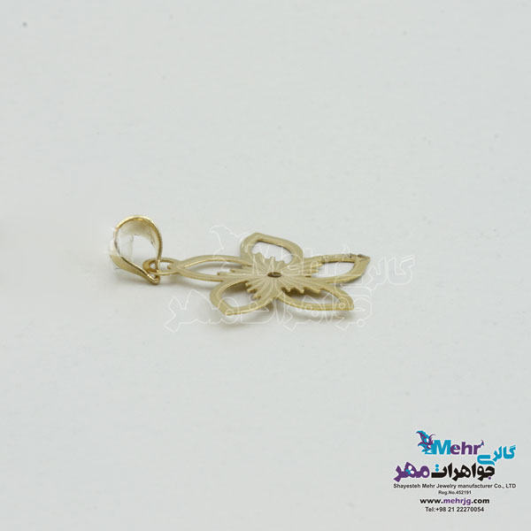 آویز طلا - طرح گل پنج پر