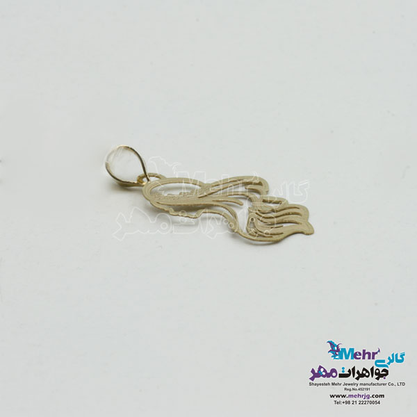 آویز طلا - طرح نیمرخ
