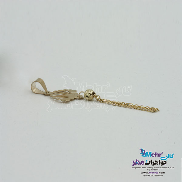 آویز طلا - طرح صدف