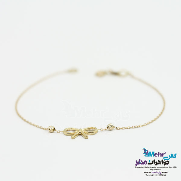 دستبند طلا - طرح پاپیون