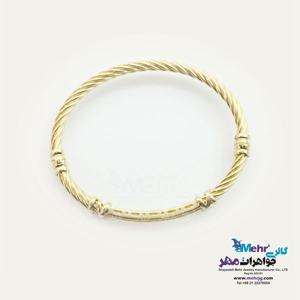 دستبند النگویی طلا - طرح طنابی
