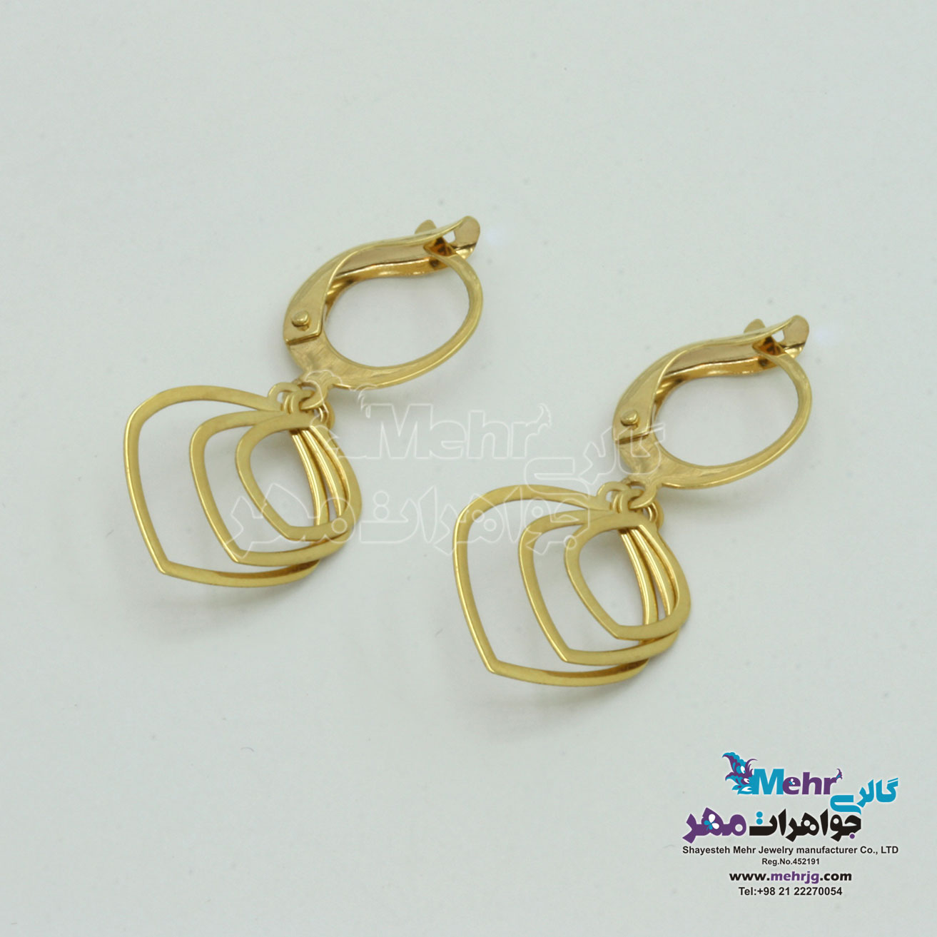 گوشواره طلا - طرح روکو