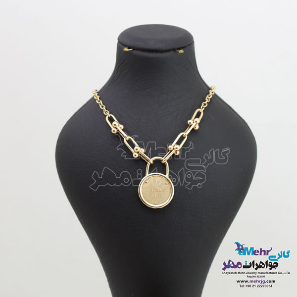گردنبند طلا - طرح قفل تیفانی