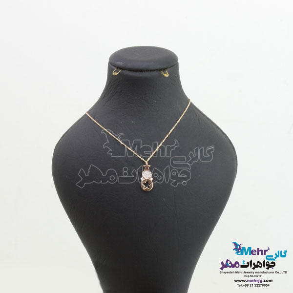 گردنبند طلا - طرح آدم برفی