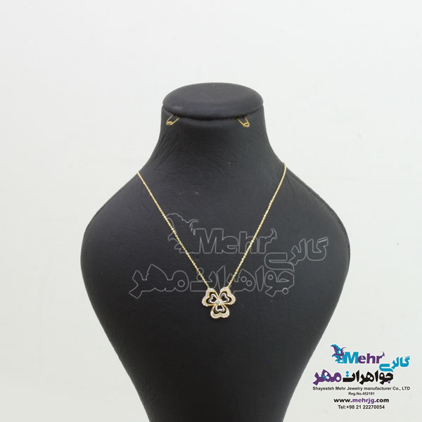 گردنبند طلا - طرح شبدر