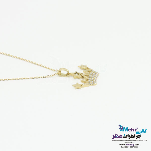 گردنبند طلا - طرح تاج