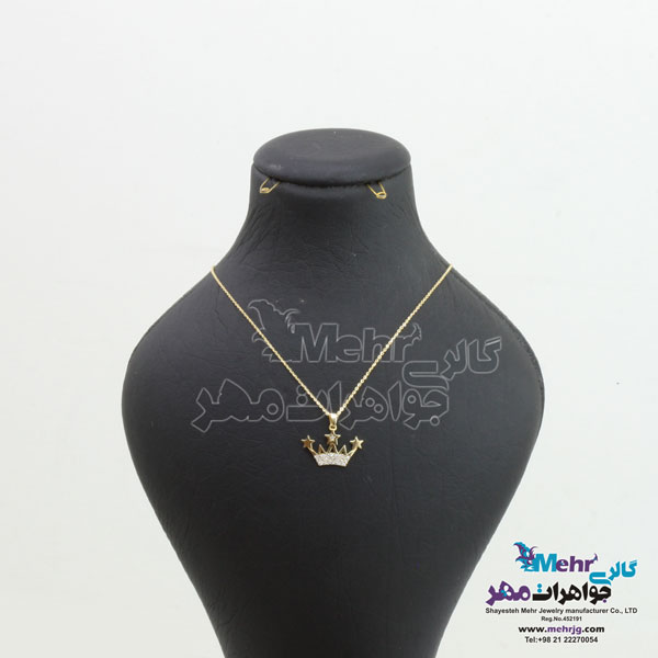گردنبند طلا - طرح تاج
