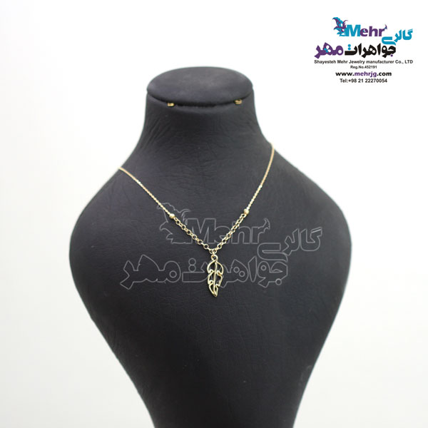 گردنبند طلا - طرح برگ