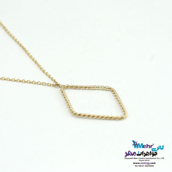 گردنبند طلا - طرح لوزی