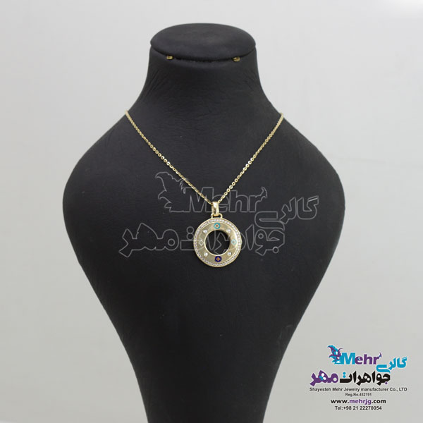 گردنبند طلا - طرح هندسی - دایره