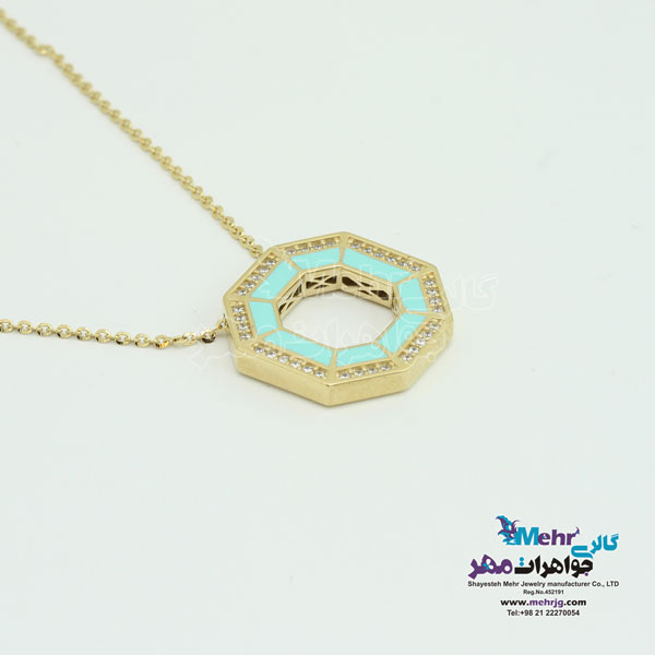 گردنبند طلا - طرح هندسی