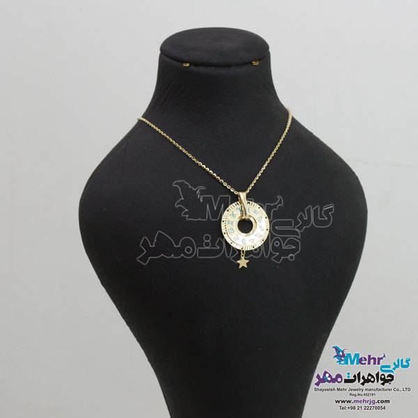گردنبند طلا - طرح ماه تولد رومی