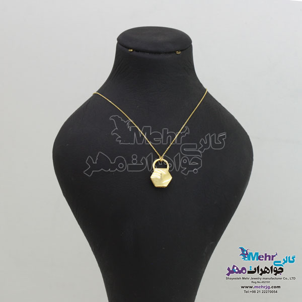 گردنبند طلا - طرح قفل تیفانی