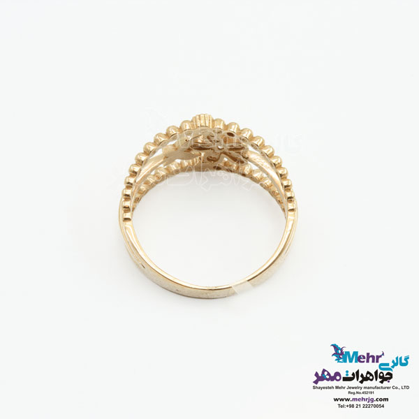 انگشترطلا - طرح گل