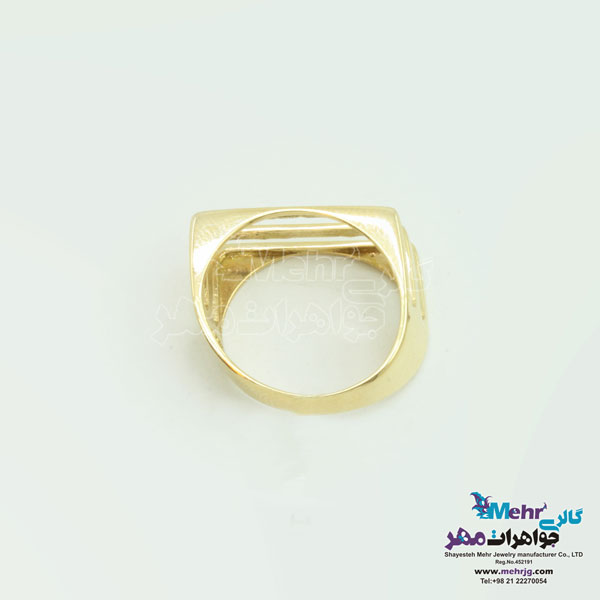 انگشتر طلا - طرح خطوط موازی