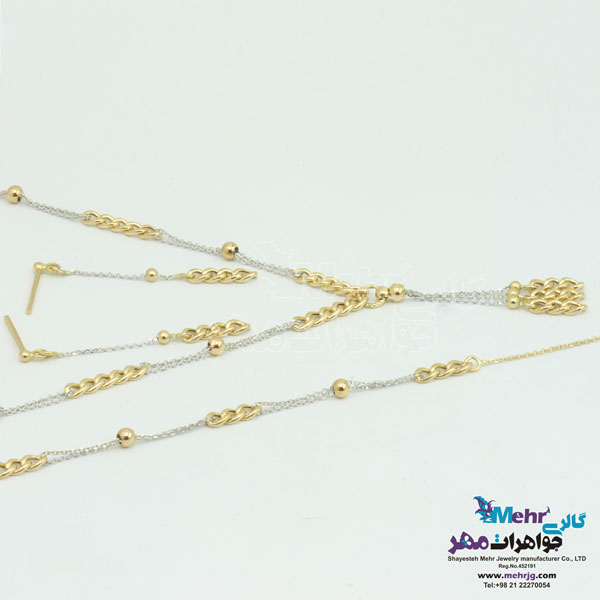 سرویس طلا - گردنبند - دستبند - گوشواره - طرح کارتیه