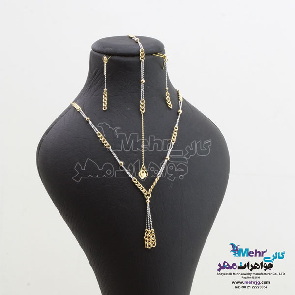 سرویس طلا - گردنبند - دستبند - گوشواره - طرح کارتیه
