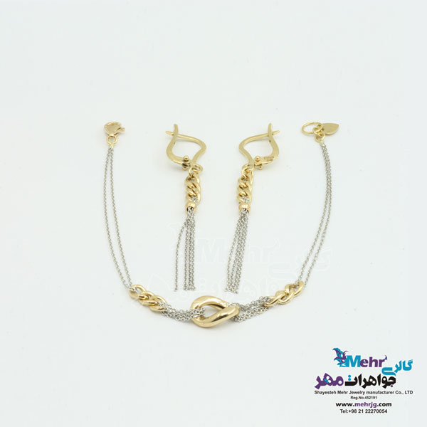 سرویس طلا -گردنبند - دستبند - گوشواره - طرح کارتیه