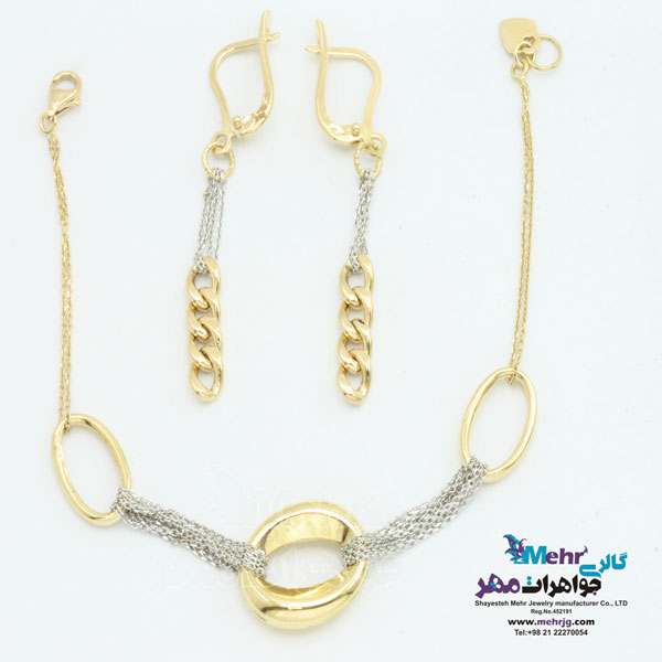 سرویس طلا - گردنبند - دستبند - گوشواره  - طرح کارتیه