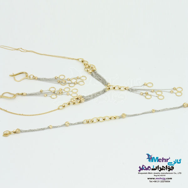 سرویس طلا - گردنبند - دستبند - گوشواره - طرح حلقه