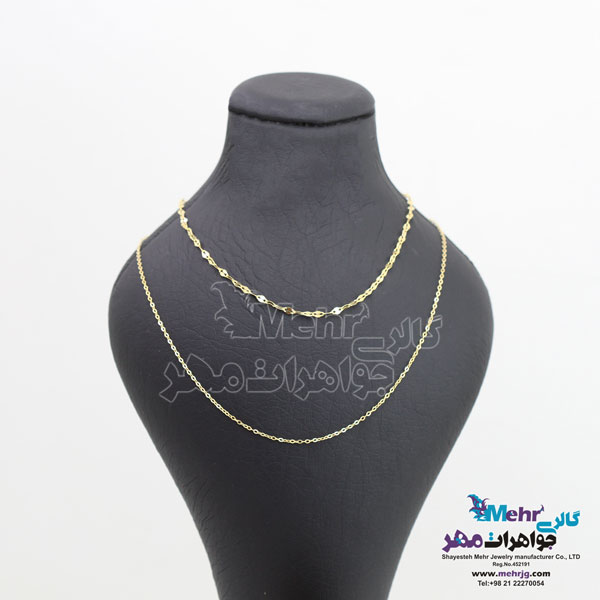 نیم ست طلا - گردنبند و گوشواره و پابند - طرح استار