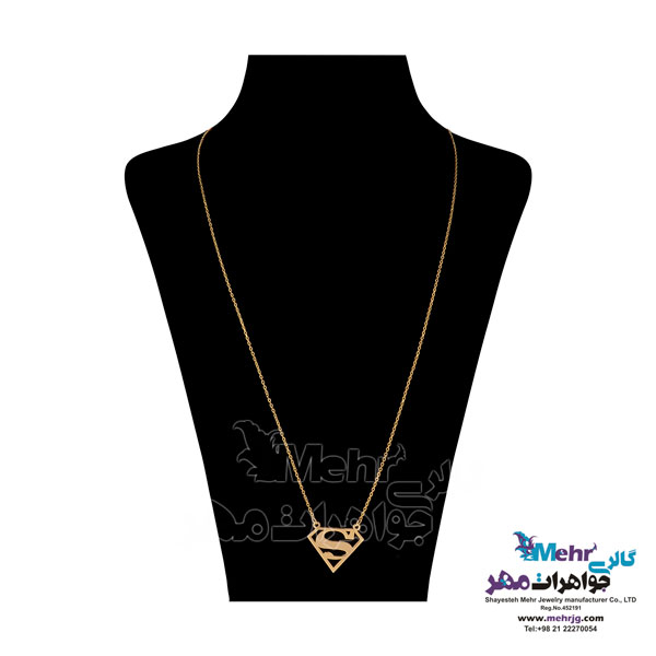 گردنبند طلا - طرح سوپرمن