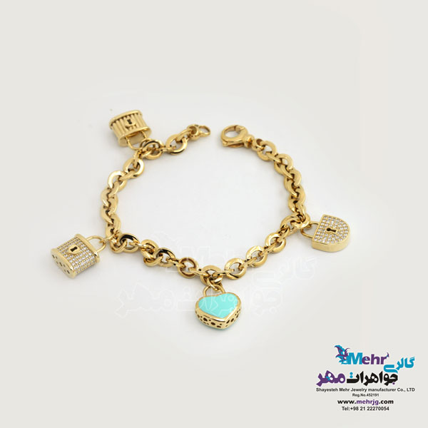دستبند طلا - طرح قلب