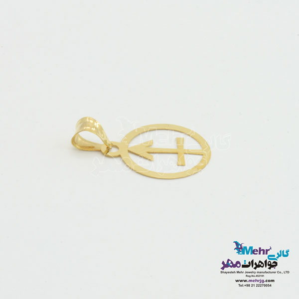 آویز طلا - طرح ماه تولد یونانی