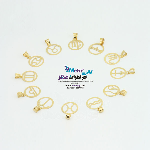 آویز طلا - طرح ماه تولد یونانی