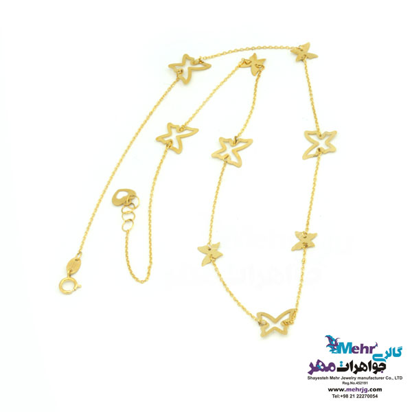 گردنبند طلا - طرح پروانه