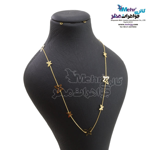 گردنبند طلا - طرح پروانه