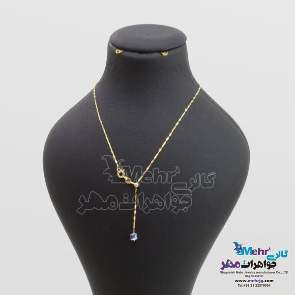 گردنبند طلا - سنگ سواروسکی