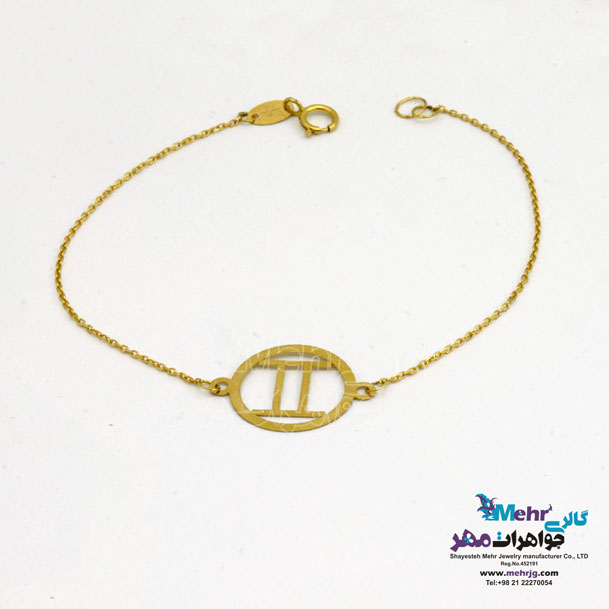 دستبند طلا - طرح ماه تولد خرداد