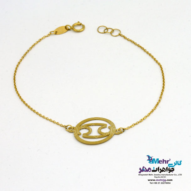 دستبند طلا - طرح ماه تولد تیر