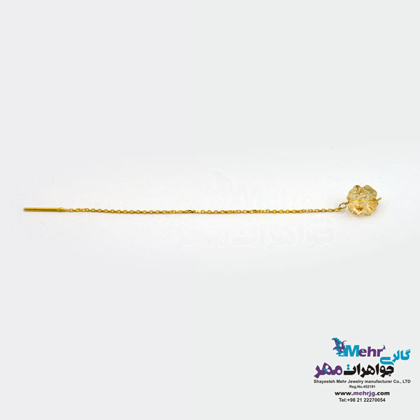 گوشواره طلا - سنگ سواروسکی گل