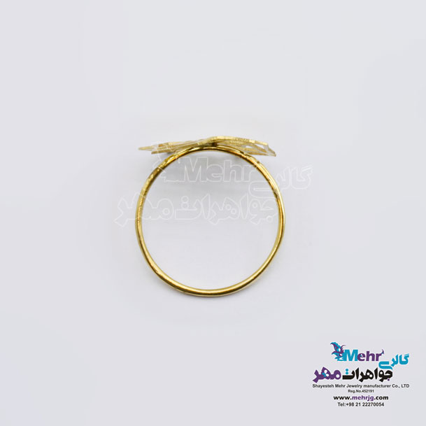انگشتر طلا - طرح گل