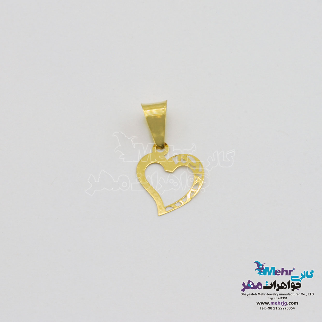 نیم ست طلا - آویز و گوشواره - طرح قلب