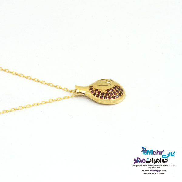 گردنبند طلا - طرح اسم یلدا - انار