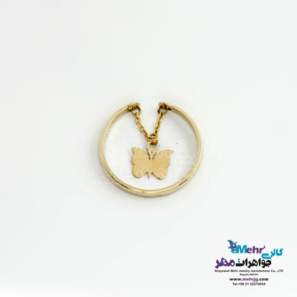 انگشتر طلا - طرح پروانه