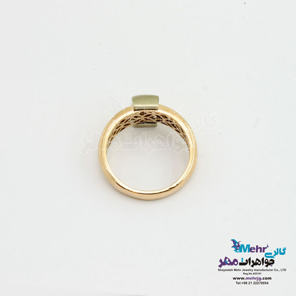 انگشتر طلا - طرح هندسی