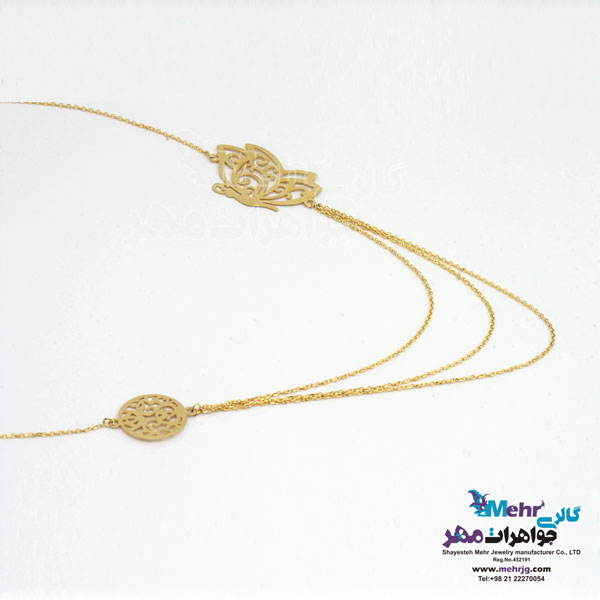 گردنبند طلا - طرح پروانه