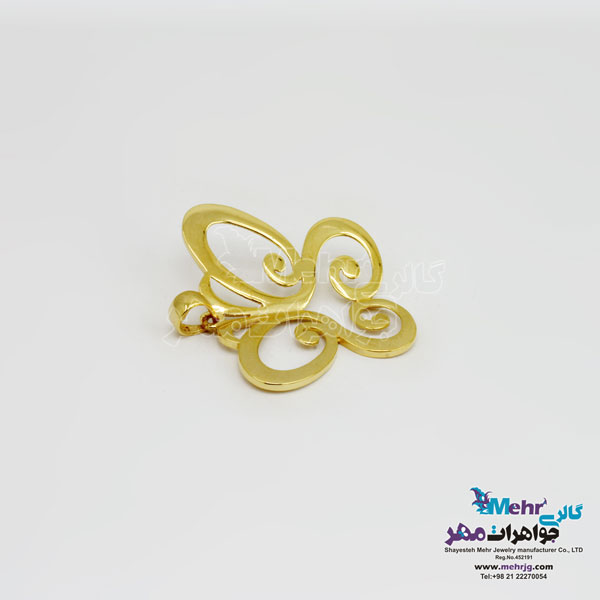 آویز طلا - طرح پروانه