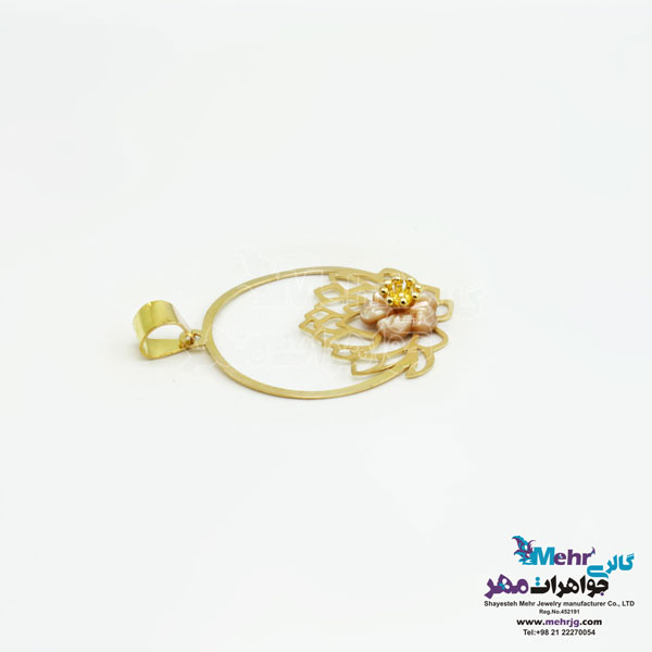 آویز طلا - طرح نیلوفر
