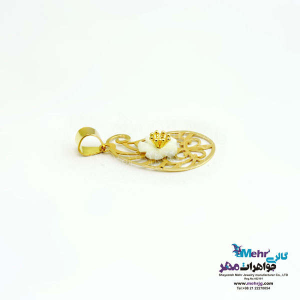 آویز طلا - طرح بته جقه