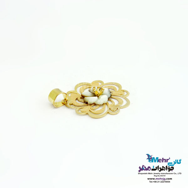 آویز طلا - طرح گل