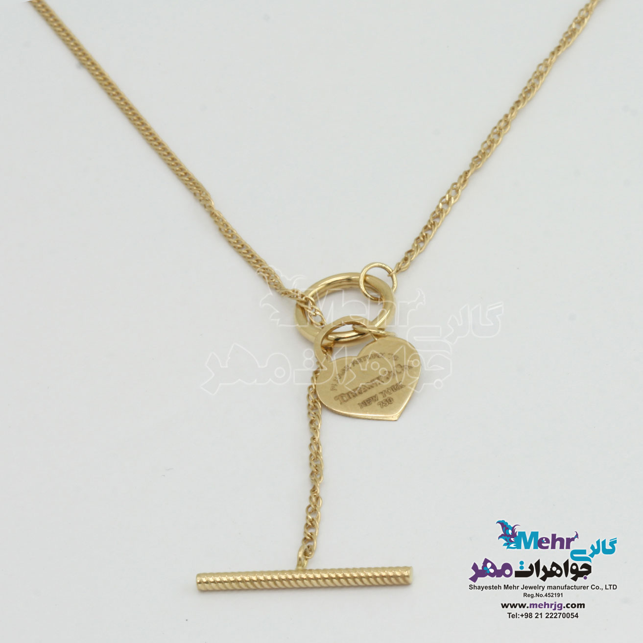 سرویس طلا - گردنبند و گوشواره و دستبند - طرح تیفانی