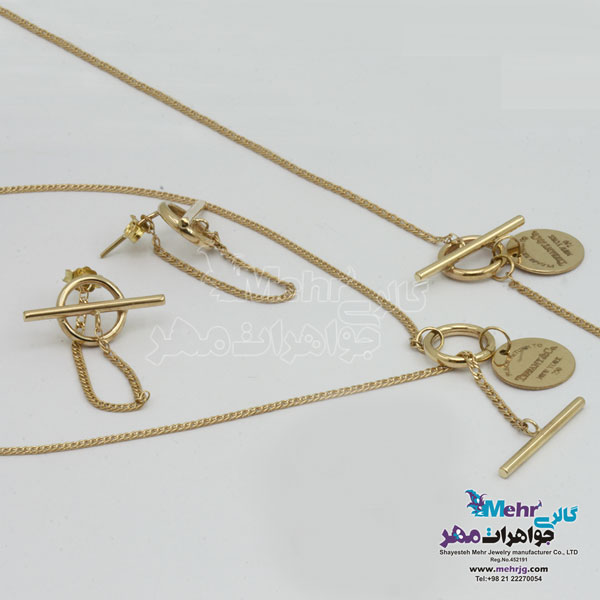 سرویس طلا - گردنبند و گوشواره و دستبند - طرح تیفانی