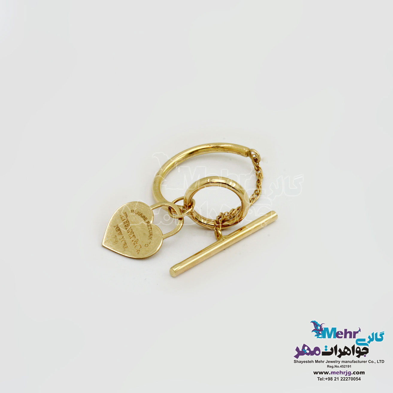 سرویس طلا - گردنبند و گوشواره و دستبندو انگشتر - طرح تیفانی
