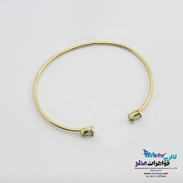 دستبند النگویی طلا - طرح اشکی